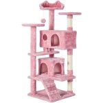 Yaheetech - arbre  chat avec 2 niches 3 plateformes 2 boules en sisal arbre  grimper multi - niveaux ...
