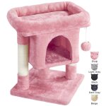 Yaheetech - arbre  chat design avec niche et plate - forme arbre - griffoir tour pour chat hauteur 59cm ...