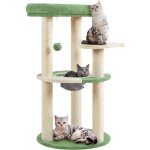 Yaheetech arbre � chat design oc�an tour pour chat chaton avec perchoir poisson niche griffoirs poteaux ...