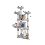 Yaheetech - arbre a chat geant 174 cm avec griffoir arbre  chat design arbre  gratter tour de jeux ...
