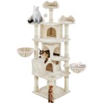 Yaheetech - arbre  chat gant multiniveau tour de chat avec 3 perchoirs design 2 paniers 3 niches tour ...