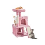 Yaheetech - arbre  chat avec griffoir et poteaux en sisal centre d'activits 2 niches 1 boule de peluche ...