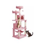 Yaheetech - arbre  chat tour  griffer avec 2 niches / hamac colonne en sisal multi - niveaux tour pour ...