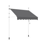 Auvent r�tractable r�glable en hauteur et en inclinaison, store banne manuel avec manivelle sans percement ...