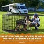 Yaheetech cage pour chien pliable caisse de transport pour chien en m�tal 120x70, 5x78 cm niche pour ...