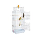Cage oiseaux volière pour canaries perruche calopsitte 46 x 36 x 92 cm blanc - yaheetech Cage oiseaux volière pour canaries perruche calopsitte 46 x 36 x 92 cm blanc - yaheetech