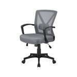 Yaheetech - chaise de bureau ergonomique fauteuil bureau pivotant en maille respirant support lombaire ...