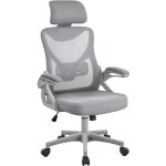 Yaheetech - chaise de bureau en maille avec � haut dossier avec accoudoirs relevables appui - t�te support ...