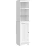 Yaheetech - colonne salle de bain, meuble de rangement toilette wc, 1 placard avec plateau rglable et ...