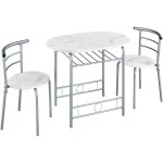 Ensemble table de salle à manger ronde avec 2 chaises en bois mdf et en métal ensemble de meubles 3 pièces ... Ensemble table de salle à manger ronde avec 2 chaises en bois mdf et en métal ensemble de meubles 3 pièces ...