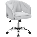 Yaheetech - fauteuil de bureau en similicuir avec dossier capitonn� arrondi pivotant � roulettes assise ...