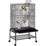 Yaheetech - grande cage oiseau sur pied voli�re canaries perroquet grosses perruches cacato�s ara cage ...
