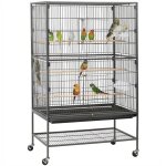 Grande volière cage oiseaux sur roulettes canaries perroquet perruches cacatoès ara 2 Étages avec support ... Grande volière cage oiseaux sur roulettes canaries perroquet perruches cacatoès ara 2 Étages avec support ...