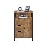 Meuble de rangement de salle de bains sur pieds armoire buffet multifonctionnel placard avec 3 tiroirs ...