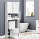 Yaheetech - meuble wc dessus de toilette / machine � laver, 75 x 23 x 180 cm, armoire de rangement de ...