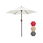 Yaheetech parasol de jardin ext�rieur parasol inclinable ?230cm avec cadre en m�tal protection solaire ...