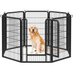 Yaheetech parc pour chien 68 x 100 cm 8 panneaux enclos chien chiot lapin canard rongeur enclos cage ...