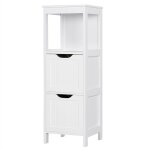 Yaheetech - petite commode / armoire chambre / salon / cuisine blanche colonne de salle de bain armoire ... Yaheetech - petite commode / armoire chambre / salon / cuisine blanche colonne de salle de bain armoire ...