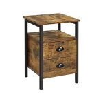 Yaheetech table d'appoint table de chevet industrielle en bois cadre en métal bout de canapé avec compartiment ... Yaheetech table d'appoint table de chevet industrielle en bois cadre en métal bout de canapé avec compartiment ...