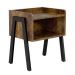 Table de chevet industrielle table d'appoint vintage table de nuit rétro avec compartiment ouvert bout ... Table de chevet industrielle table d'appoint vintage table de nuit rétro avec compartiment ouvert bout ...