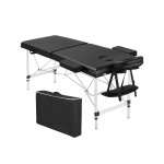 Yaheetech table de massage pliante 2 section 60 x 213 cm lit de massage professionnelle portable aluminium ...