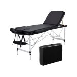 Table de massage pliante professionnelle 3 section 60 x 213 cm avec cadre en aluminium lit de massage ...
