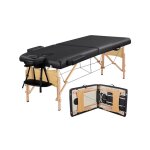 Yaheetech table de massage portable avec pied en bois massif, lit de massage 2 sections pliante avec ... Yaheetech table de massage portable avec pied en bois massif, lit de massage 2 sections pliante avec ...