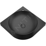 Ravak - yard - lavabo d'angle 45x45 cm, sans trop - plein, trou pour mitigeur, noir mat xjx0d245000