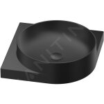 Ravak - yard - lavabo d'angle 45x45 cm, sans trop - plein, sans trou pour robinet, noir mat xjx0d045000 ...