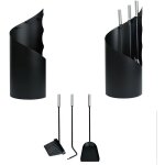 Yardin couverts de chemin�e en acier inoxydable ensemble de 4 accessoires de chemin�e ensemble de chemin�e ...