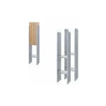 Support de poteau en h galvanis� � chaud, poteau d'ancrage en h, ancrage de poteau en bois de 600 mm ...