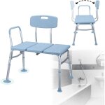 Yardin - tabouret de douche pour seniors chaise de douche avec accoudoirs et dossier si�ge de douche ...