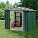 Trigano - abri de jardin métal vert yardmaster 4, 68 m² + kit d'ancrage Trigano - abri de jardin métal vert yardmaster 4, 68 m² + kit d'ancrage