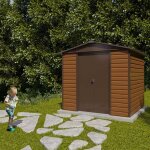 Yardmaster - abri de jardin métal aspect bois 4, 2 m² + kit d'ancrage Yardmaster - abri de jardin métal aspect bois 4, 2 m² + kit d'ancrage