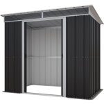 Trigano - abri de jardin mtal gris yardmaster 3, 30 m + kit d'ancrage