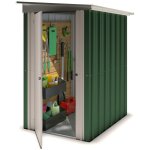 M&s - abri de jardin en métal 1 porte 1, 4 m² en métal vert et alu M&s - abri de jardin en métal 1 porte 1, 4 m² en métal vert et alu