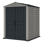 Ezooza - yardmate plus abri de jardin en pvc 170 x 173 x 198 cm gris clair et fonc� - grigio / grigio ...