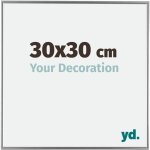Yd. - cadre photo 30x30 - argent brillant - plastique - evry