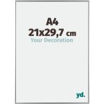 Yd. - cadre photo a4 21x29. 7 - argent brillant - plastique - evry