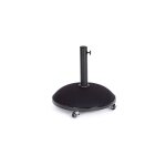Yes everyday - pied de parasol  roulettes 50 cm en ciment noir et rsine