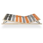 Yke sommier  lattes ergonomique avec plots de soutien cadre en bois tte et pied relevables 140x200 ...