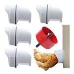 Ymyny mangeoire poules plastique mangeoire poules automatique, 4 ports diy mangeoire  poulet kit [anti ...