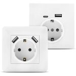 Ymyny prise murale avec 2 ports usb encastrés 2, 8 a, prise usb murale avec (usb - a et usb - c) compatible ... Ymyny prise murale avec 2 ports usb encastrés 2, 8 a, prise usb murale avec (usb - a et usb - c) compatible ...