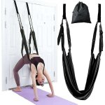Yoga stretching strap. adjustable height leg stretcher waist back stretch band - crea Yoga stretching strap. adjustable height leg stretcher waist back stretch band - crea