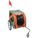 Yongqing - remorque de v�lo pour chiens orange et gris