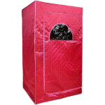 Sauna à vapeur pour maison maximum 2 personnes 100×80×170cm rouge Sauna à vapeur pour maison maximum 2 personnes 100×80×170cm rouge