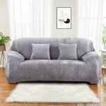 Yoouyida - housse de canap 1 2 3 4 places (coussin non inclus) couleur unie housse de protection en ...