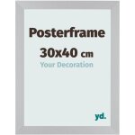 Yd. - cadre photo 30x40 - argent mat - mdf - parma