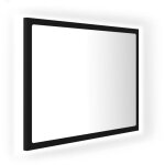 Yoyo - inlife miroir à led de salle de bain noir 60x8, 5x37 cm aggloméré Yoyo - inlife miroir à led de salle de bain noir 60x8, 5x37 cm aggloméré