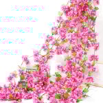 Yzmrbdqc - pi�ces de vignes de fleurs de cerisier artificielles, plantes suspendues, guirlande en soie, ...